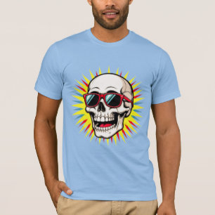Camiseta **Cráneo Divertido Con Gafas De Sol – Caricatura D
