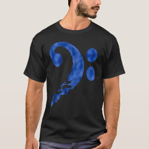 Camiseta Cráneo en forma de Bajista de Cle de Fa Guitarrist