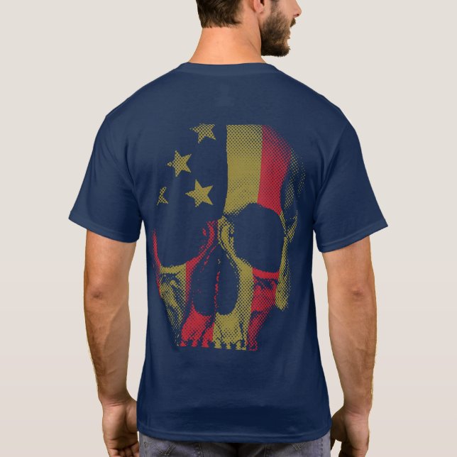 Camiseta cráneo estadounidense (Reverso)