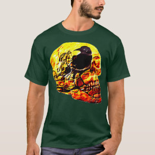 Camiseta cráneo estrépito tatuado de viruela