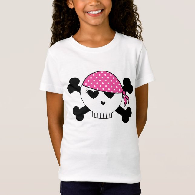 Camiseta Cráneo femenino del pirata (Anverso)