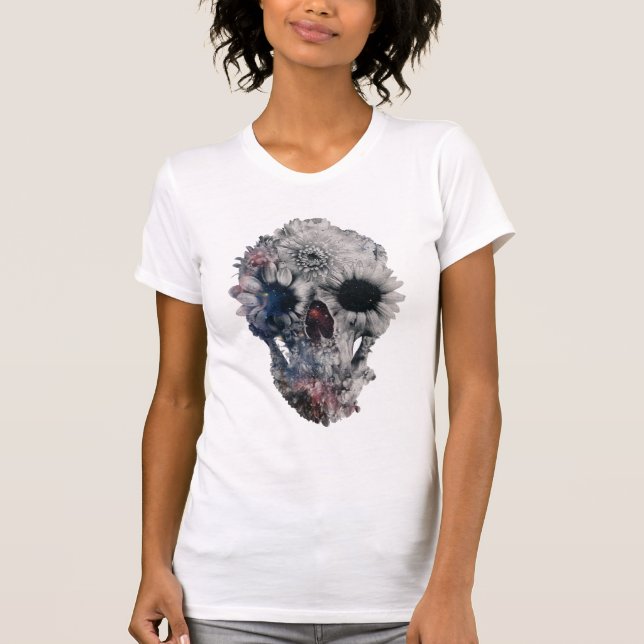 Camiseta Cráneo floral 2 (Anverso)