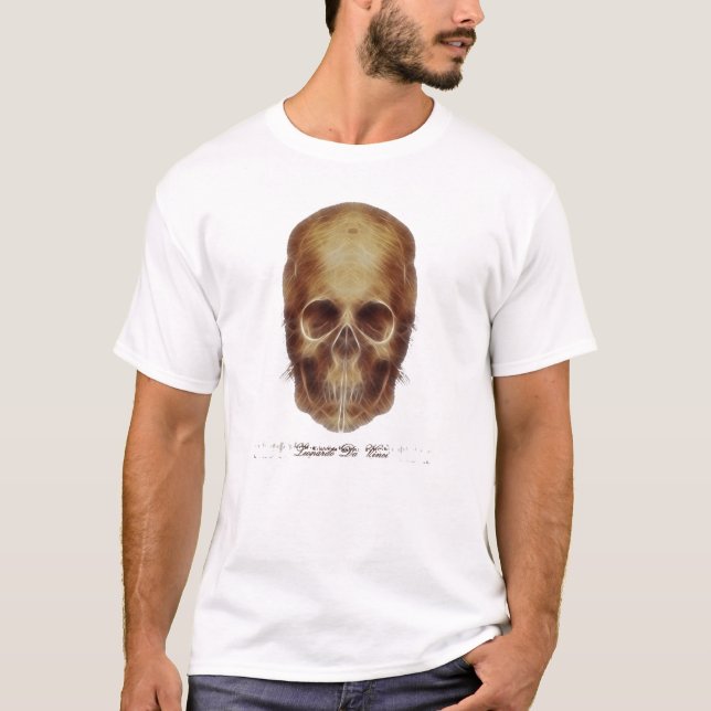 Camiseta Cráneo Frac de Leonardo da Vinci (Anverso)