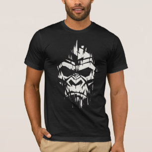 Camiseta Cráneo Geométrico Brutalista Gráfico - Gorila