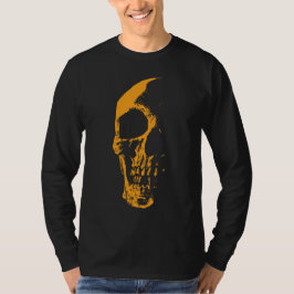Camiseta Cráneo iluminado creación de pintura naranja