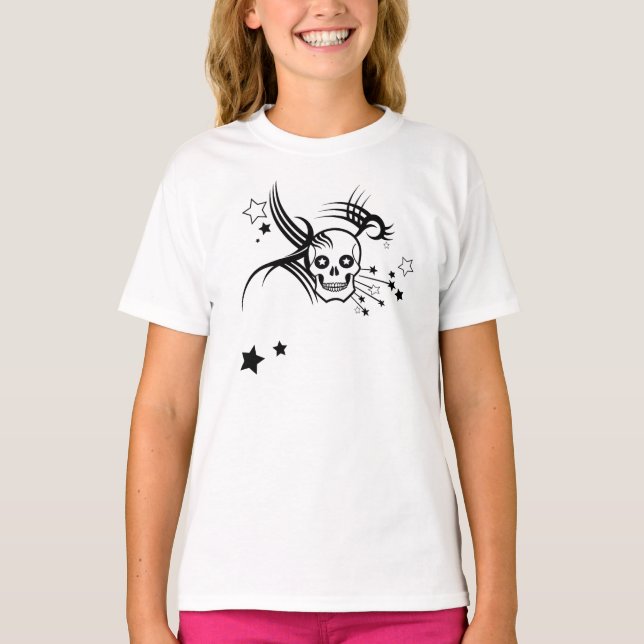 Camiseta Cráneo lindo (Anverso)