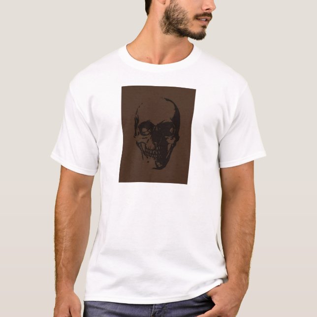 Camiseta Cráneo marrón (Anverso)