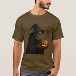 Camiseta Cráneo místico de Halloween con 🎃 de calabaza bri