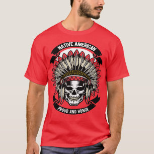 Camiseta Cráneo nativo americano 4