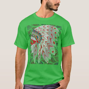 Camiseta Cráneo nativo americano 6