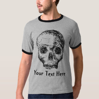 Camiseta Cráneo negro sin manchas.