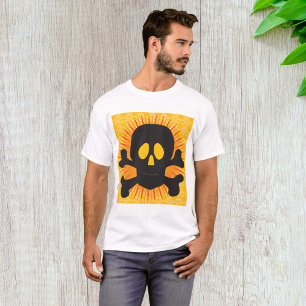 Camiseta Cráneo Negro Y Hombres Crossbone