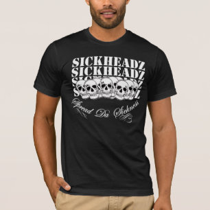 Camiseta Cráneo oscuro T de la ropa de Sickheadz