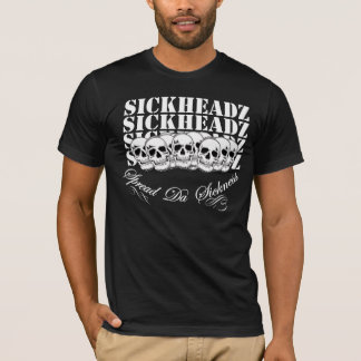 Camiseta Cráneo oscuro T de la ropa de Sickheadz