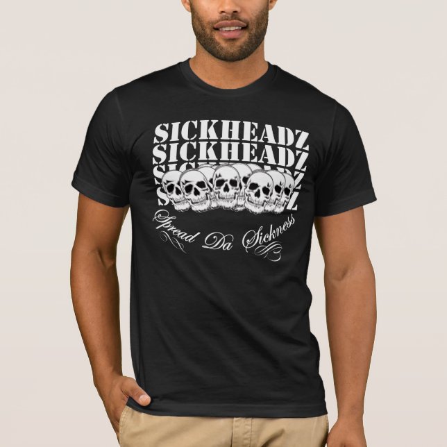 Camiseta Cráneo oscuro T de la ropa de Sickheadz (Anverso)