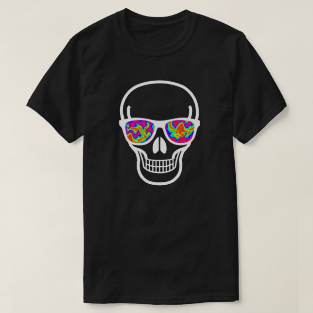 Camiseta cráneo Psico-observado del friki (Diseño del anverso)