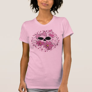 Camiseta Cráneo punky femenino