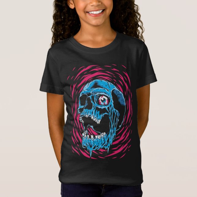 Camiseta Cráneo que se derrite: Terror Psicodélico (Anverso)