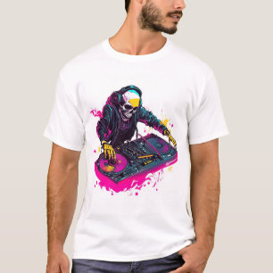 Camiseta Cráneo Rave � Esqueleto de fiesta EDM DJ
