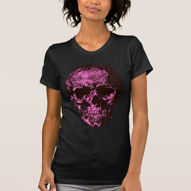 Camiseta Cráneo rosa (Anverso)