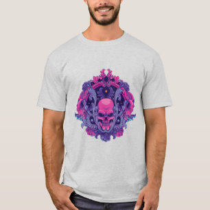 Camiseta Cráneo rosa