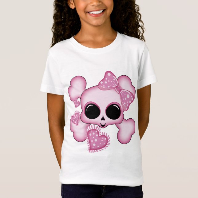 Camiseta Cráneo rosa (Anverso)