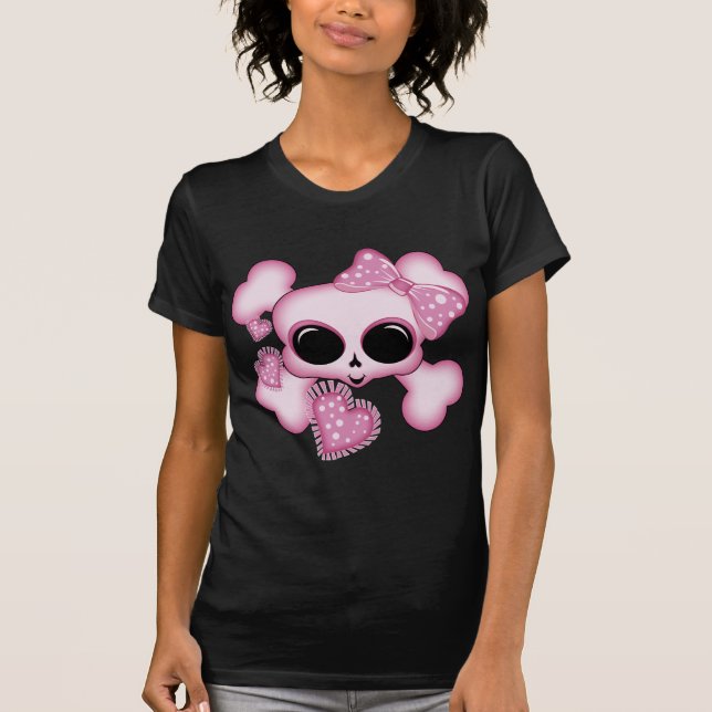 Camiseta Cráneo rosa (Anverso)