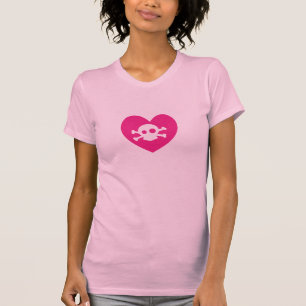 Camiseta cráneo rosado