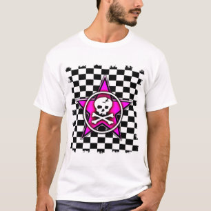 Camiseta Cráneo rosado de la estrella