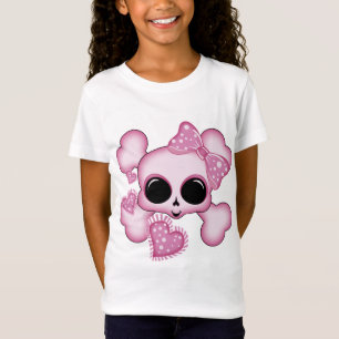 Camiseta Cráneo rosado lindo