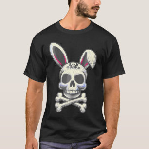 Camiseta Cráneo Scary Y Conejo Malo Conejo Horror Bungalow