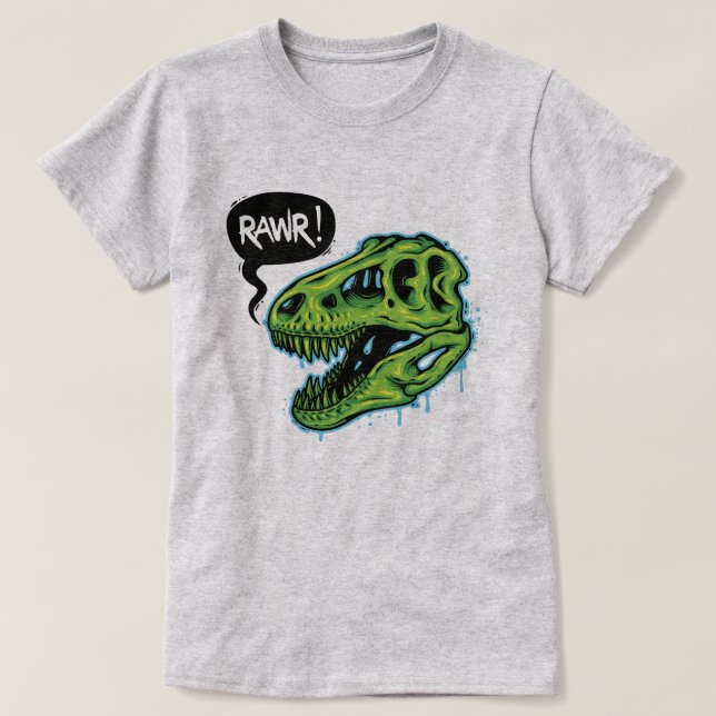Camiseta Cráneo T-Rex (Diseño del anverso)