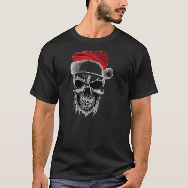 Camiseta Cráneo travieso de Santa (Anverso)