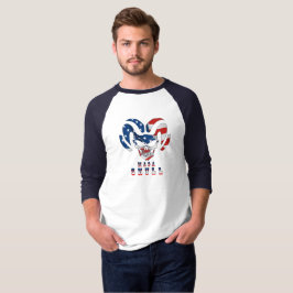 Camiseta Cráneo Ultra Maga | Sleeve Raglan básica 3/4 para 