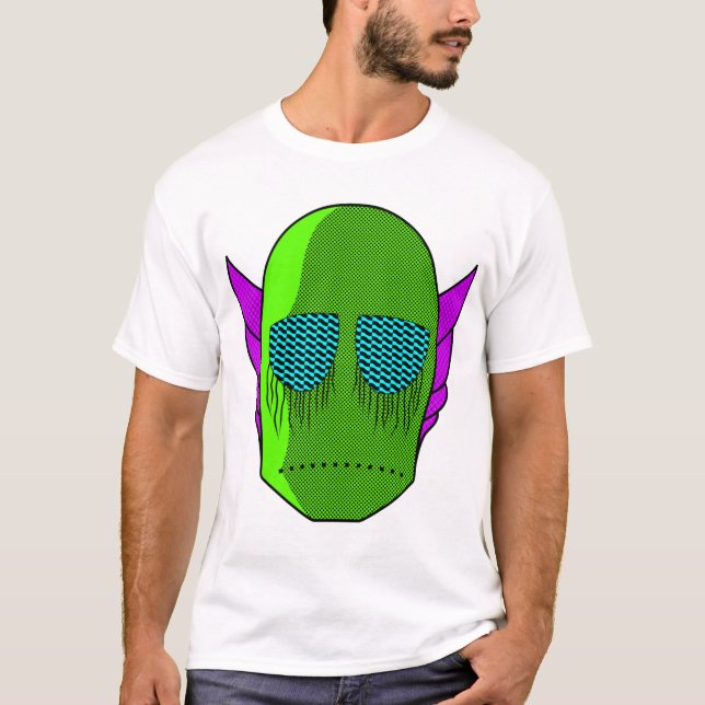 Camiseta Cráneo verde (Anverso)