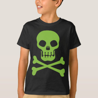 Camiseta Cráneo verde y bandera pirata