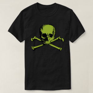 Camiseta Cráneo Verde Y Hueso