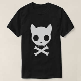 Camiseta Cráneo y bandera pirata del gato