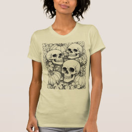 Camiseta cráneo y calabaza