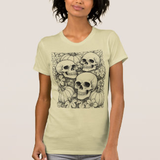 Camiseta cráneo y calabaza
