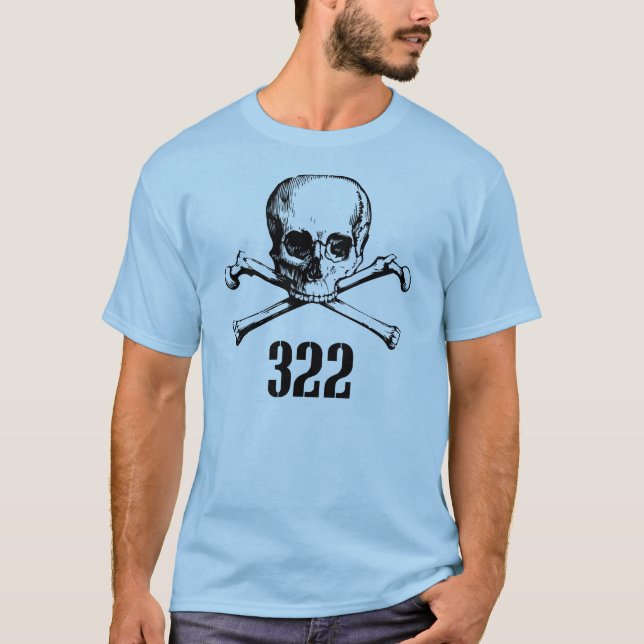 Camiseta Cráneo y huesos 322 (Anverso)