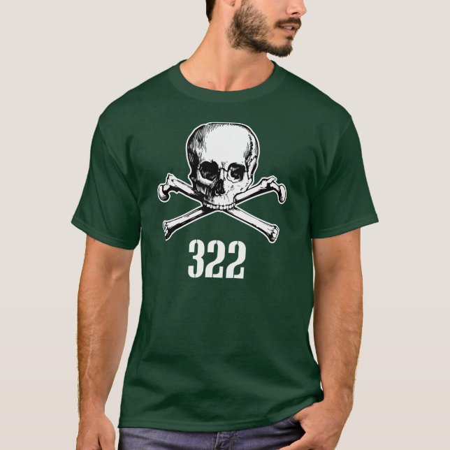 Camiseta Cráneo y huesos 322 (Anverso)