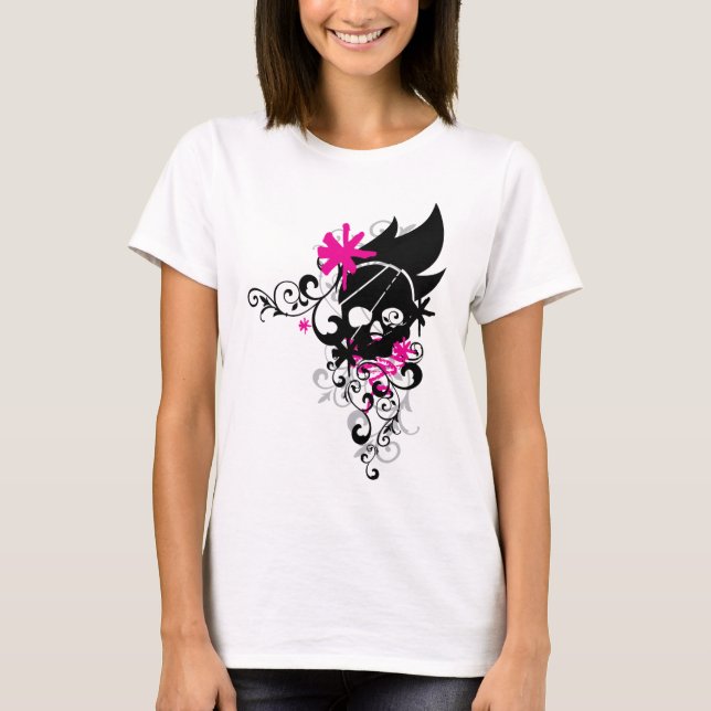 Camiseta Cráneo-y-Rizos (Anverso)