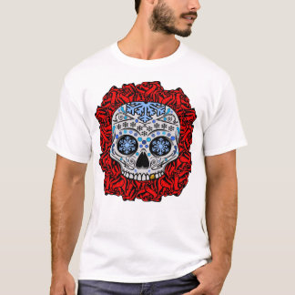 Camiseta Cráneo y rosas del azúcar
