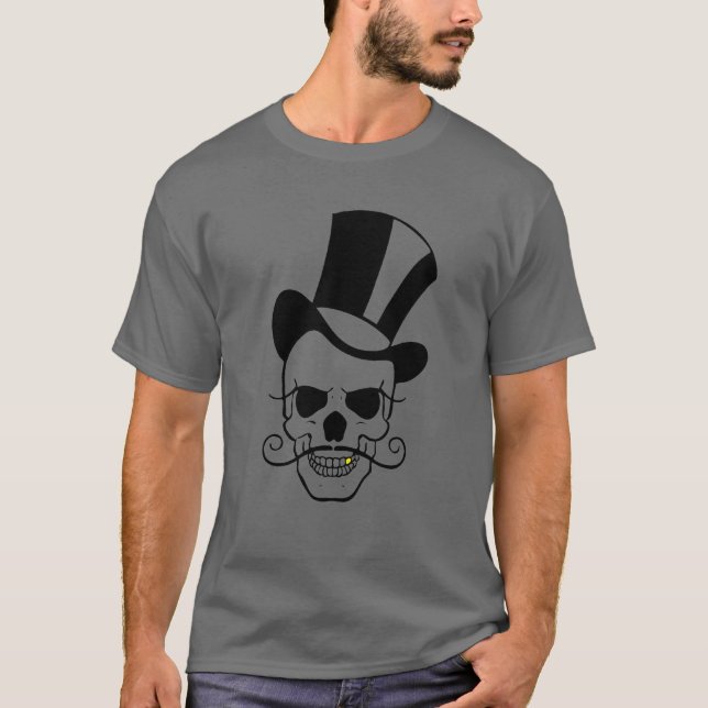 Camiseta CRÁNEO y SOMBRERO DE COPA (Anverso)