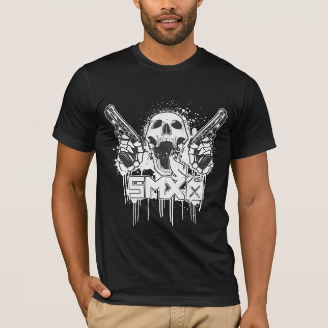 Camiseta Cráneos y armas de SMX (Anverso)