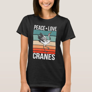 Camiseta Cranes de amor de paz citan Bir de observación de 