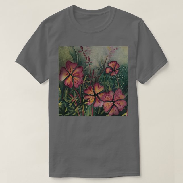 Camiseta Cranesbill Geranium (Diseño del anverso)