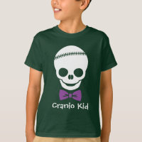 Cranio Kid Boy Skull con Bowtie púrpura