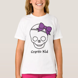 Camiseta Cranio Kid Girly Skull con morado